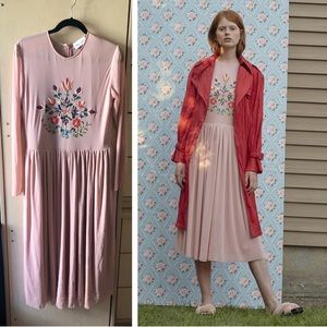 Rachel Antonoff Embroidered Blush Dress